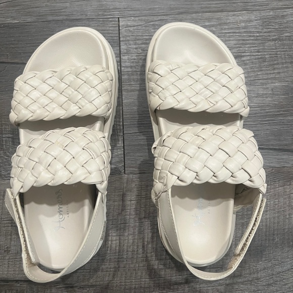 Homers Tubular Ivory Neutral Braided Sandals Ankle Strap Size 36 Reg. $375 - Picture 5 of 13